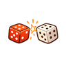 Two dice — board game night