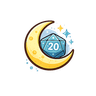 Moon and d20 — late-night game